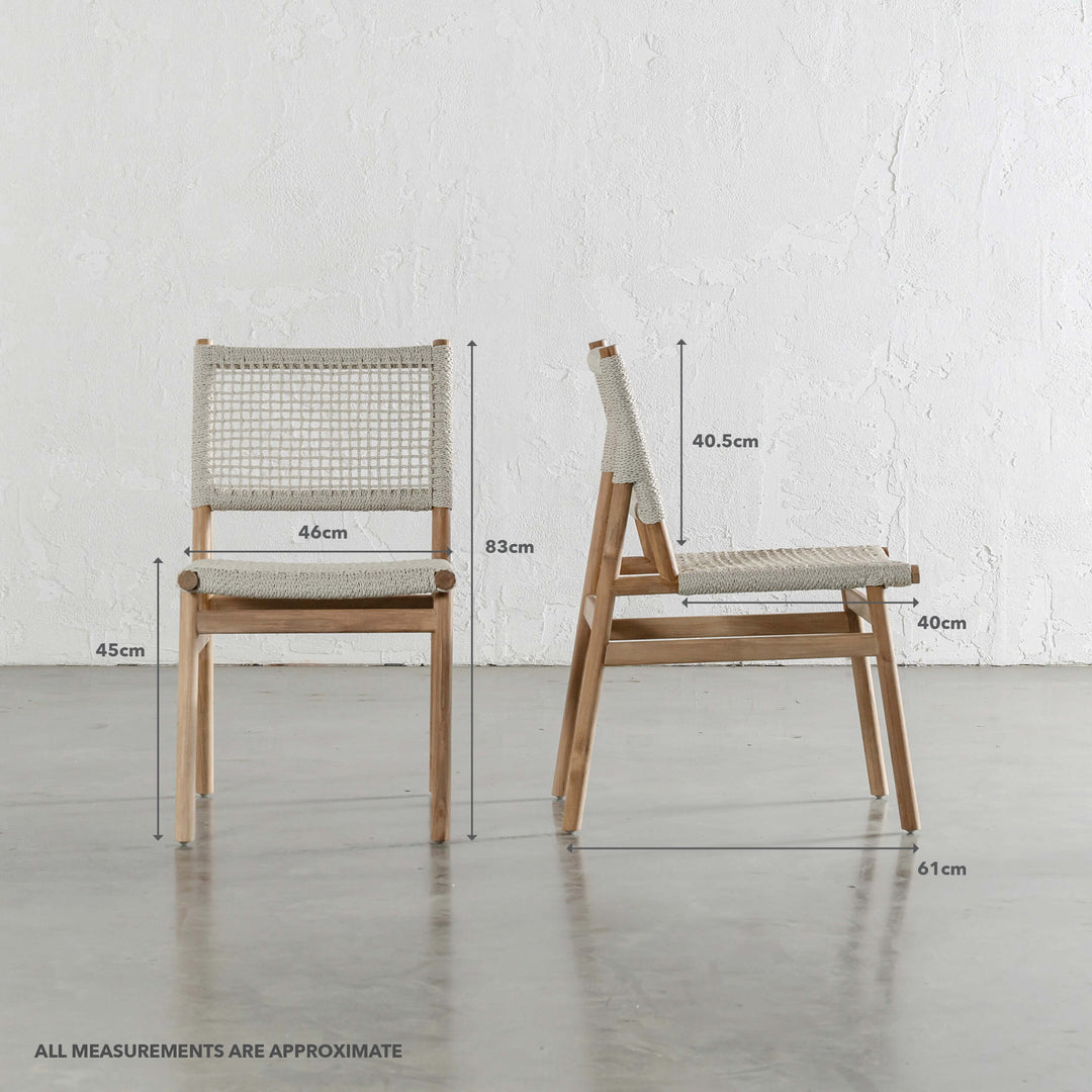 PRE ORDER  |  IONICA WOVEN INDOOR/OUTDOOR DINING CHAIR  |  BEECH IVORY