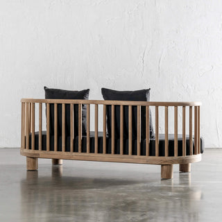 JASPER JORI SPINDLE TIMBER INDOOR/OUTDOOR SOFA  |  BLACK