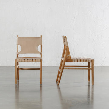 JENSEN LEATHER DINING CHAIR  |  BUNDLE + SAVE  |  TOASTED ALMOND LEATHER