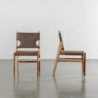 JENSEN LEATHER DINING CHAIR  |  COGNAC LEATHER