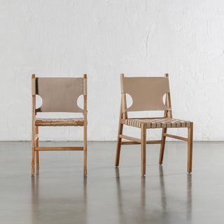 JENSEN LEATHER DINING CHAIR  |  TOASTED ALMOND LEATHER