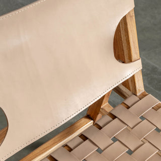 JENSEN LEATHER DINING CHAIR  |  TOASTED ALMOND LEATHER