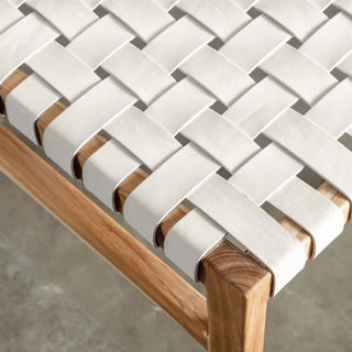 JENSEN LEATHER DINING CHAIR  |  WHITE LEATHER