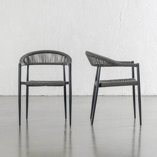 JOAQUIN INDOOR/OUTDOOR DINING CHAIR  |  DEEP ANTHRACITE  |  BUNDLE X4