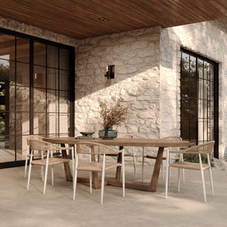 FLORENCE OVAL RECLAIMED TEAK OUTDOOR DINING TABLE  |  260CM