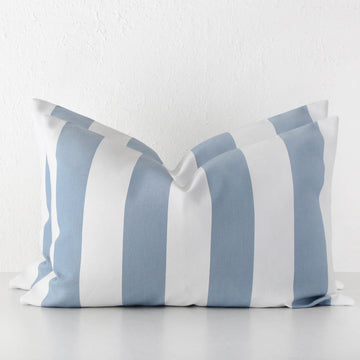 JOHAN AWNING STRIPE CUSHION BUNDLE X2 | 40 x 60 | ICE BLUE