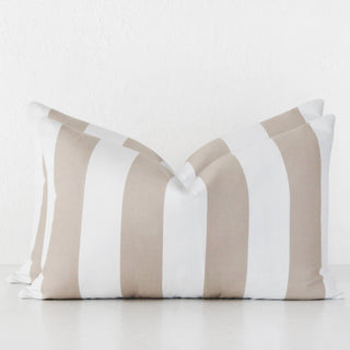 JOHAN AWNING STRIPE CUSHION BUNDLE X2  |  40 x 60  |  STONE