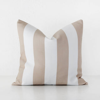 JOHAN AWNING STRIPE CUSHION  |  STONE  |  50X50