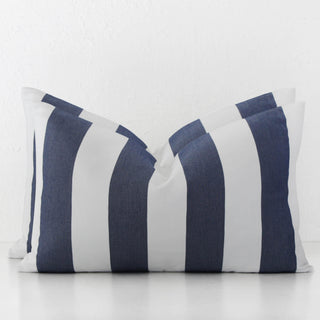 JOHAN AWNING STRIPE CUSHION BUNDLE X2  |  40 x 60  |  DENIM