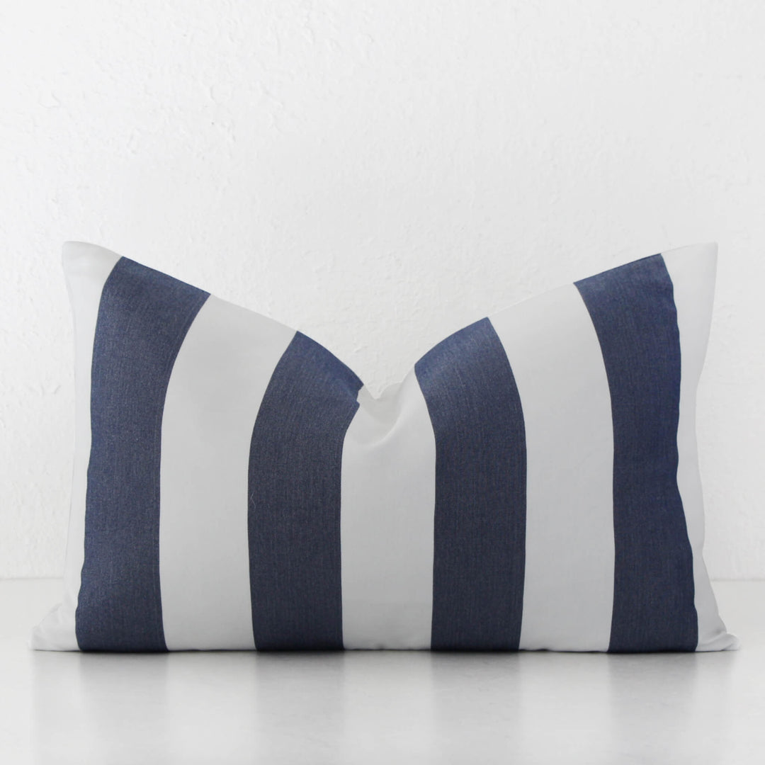 JOHAN AWNING STRIPE CUSHION  |  DENIM  |  40X60