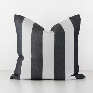 JOHAN AWNING STRIPE CUSHION  |  BLACK  |  60X60