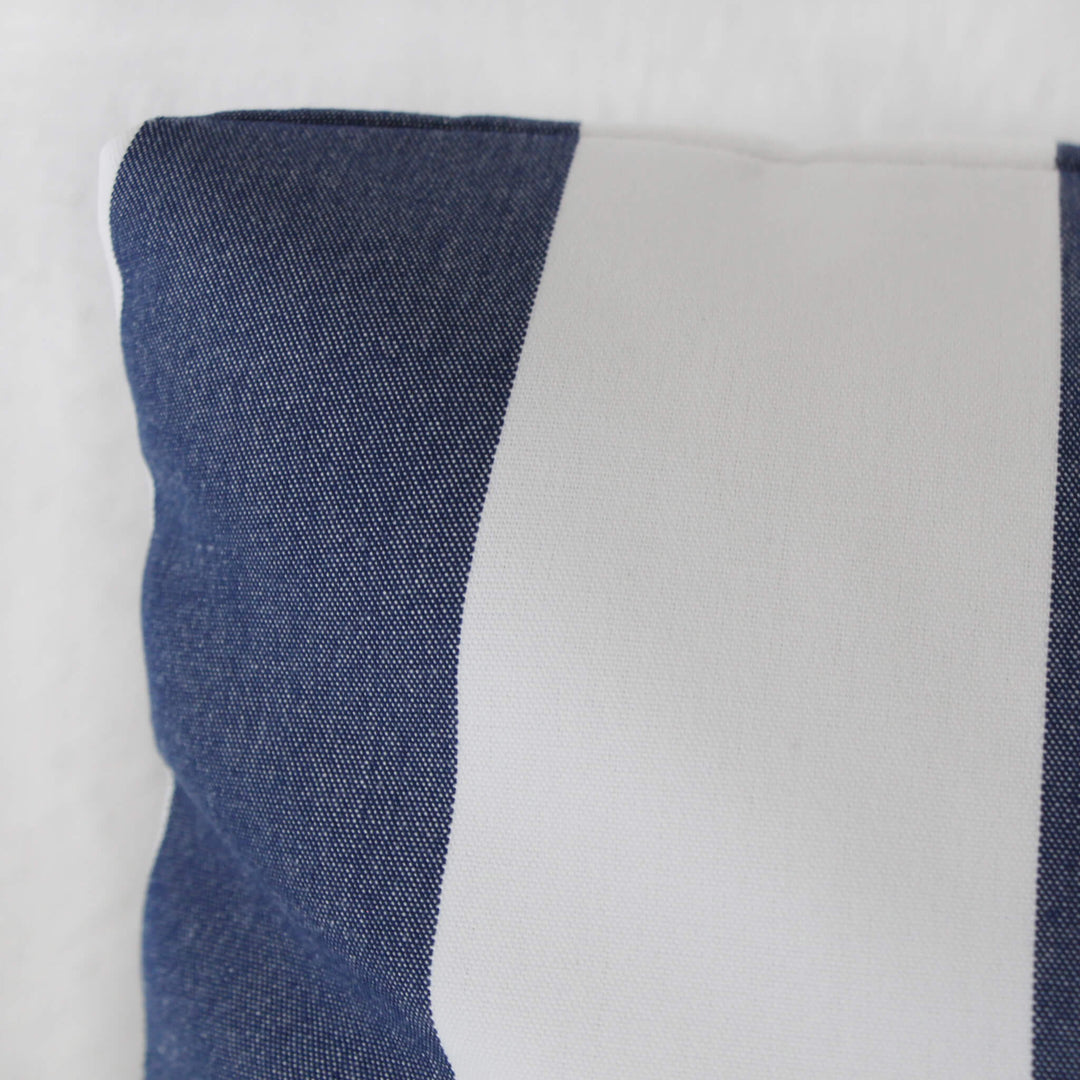 JOHAN AWNING STRIPE CUSHION  |  DENIM 