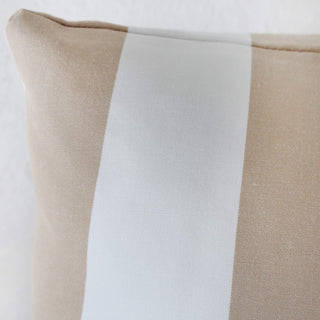 JOHAN AWNING STRIPE CUSHION BUNDLE X2 |  60 X 60  |  STONE