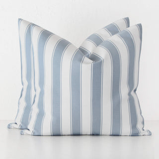 JOHAN REGENCY STRIPE CUSHION BUNDLE X2 | 60 X 60 | ICE BLUE