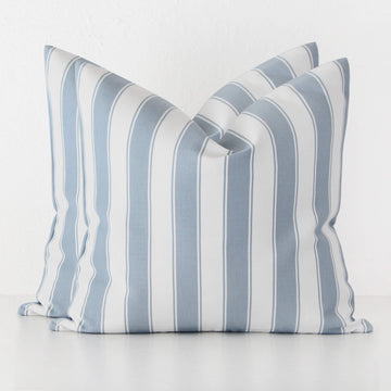 JOHAN REGENCY STRIPE CUSHION BUNDLE X2 | 60 X 60 | ICE BLUE