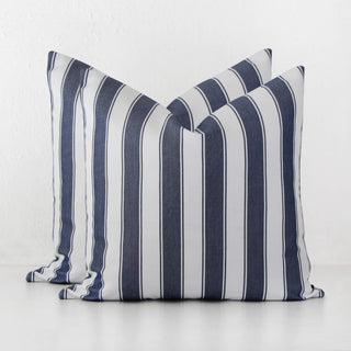 JOHAN REGENCY STRIPE CUSHION BUNDLE X2  |  50 x 50  |  DENIM