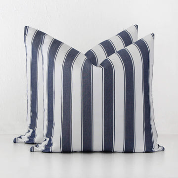 JOHAN REGENCY STRIPE CUSHION BUNDLE X2  |  50 x 50  |  DENIM
