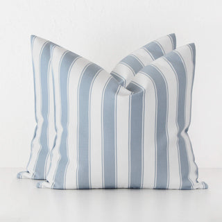 JOHAN REGENCY STRIPE CUSHION BUNDLE X2 | 50 x 50 | ICE BLUE