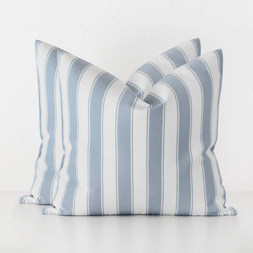 JOHAN REGENCY STRIPE CUSHION BUNDLE X2 | 50 x 50 | ICE BLUE