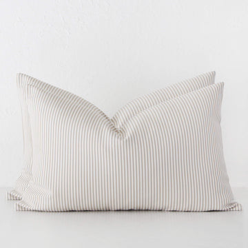 JOHAN TICKING STRIPE CUSHION BUNDLE X2  |  40 x 60  |  STONE