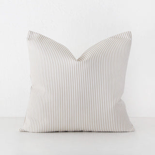 JOHAN TICKING STRIPE CUSHION BUNDLE X2  |  50 x 50  |  STONE