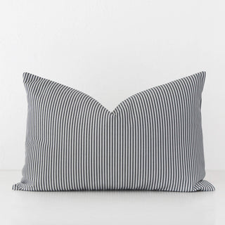JOHAN TICKING STRIPE CUSHION  |  BLACK  |  40X60