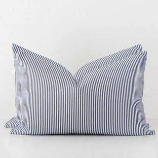 JOHAN TICKING STRIPE CUSHION BUNDLE X2  |  40 x 60  |  DENIM