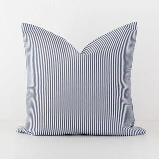 JOHAN TICKING STRIPE CUSHION  |  DENIM  |  60X60