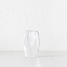 JORG HAND BLOWN VASE | WHITE + CLEAR GLASS | MEDIUM