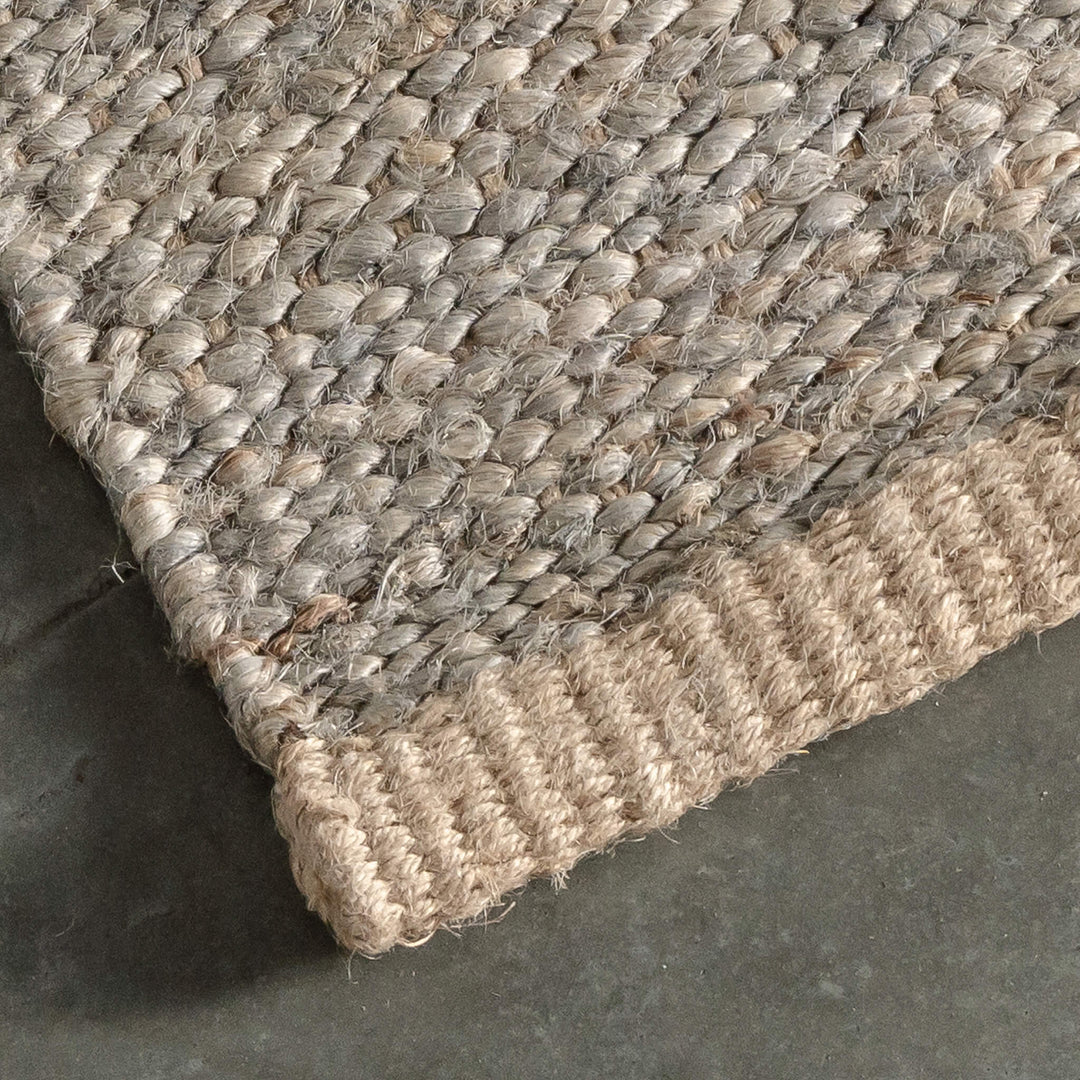 JUDE JUTE RUG  |  GREY  |  CLOSE UP