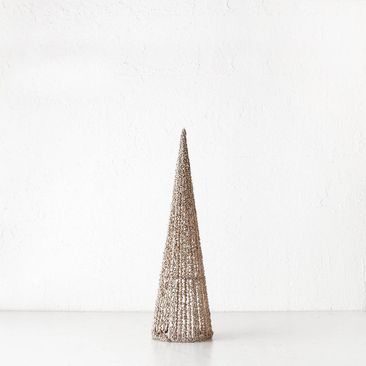 JULETREE SPARKLE  LED CONE CHRISTMAS TREE BUNDLE X3  | 40 + 50 + 60CM  |  CHAMPAGNE