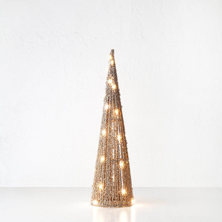 Juletree Sparkle LED Cone Christmas Tree  | 50cm  |  Champagne