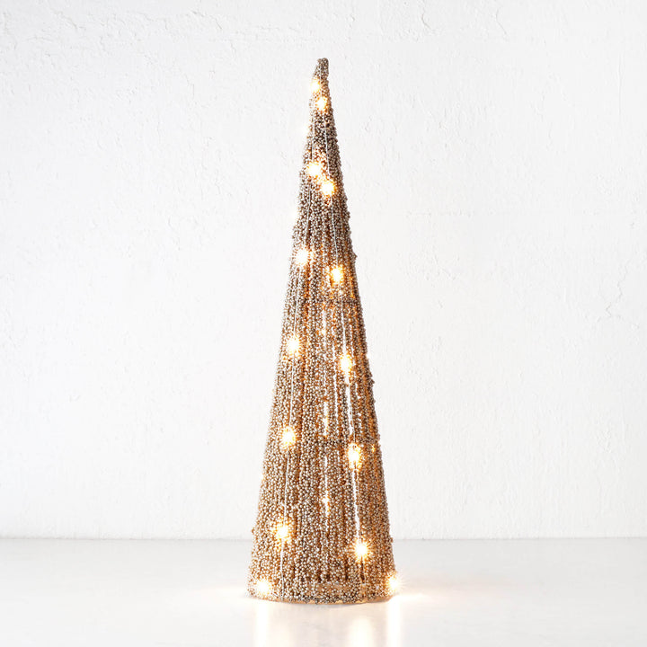 Juletree Sparkle LED Cone Christmas Tree  | 60cm  |  Champagne