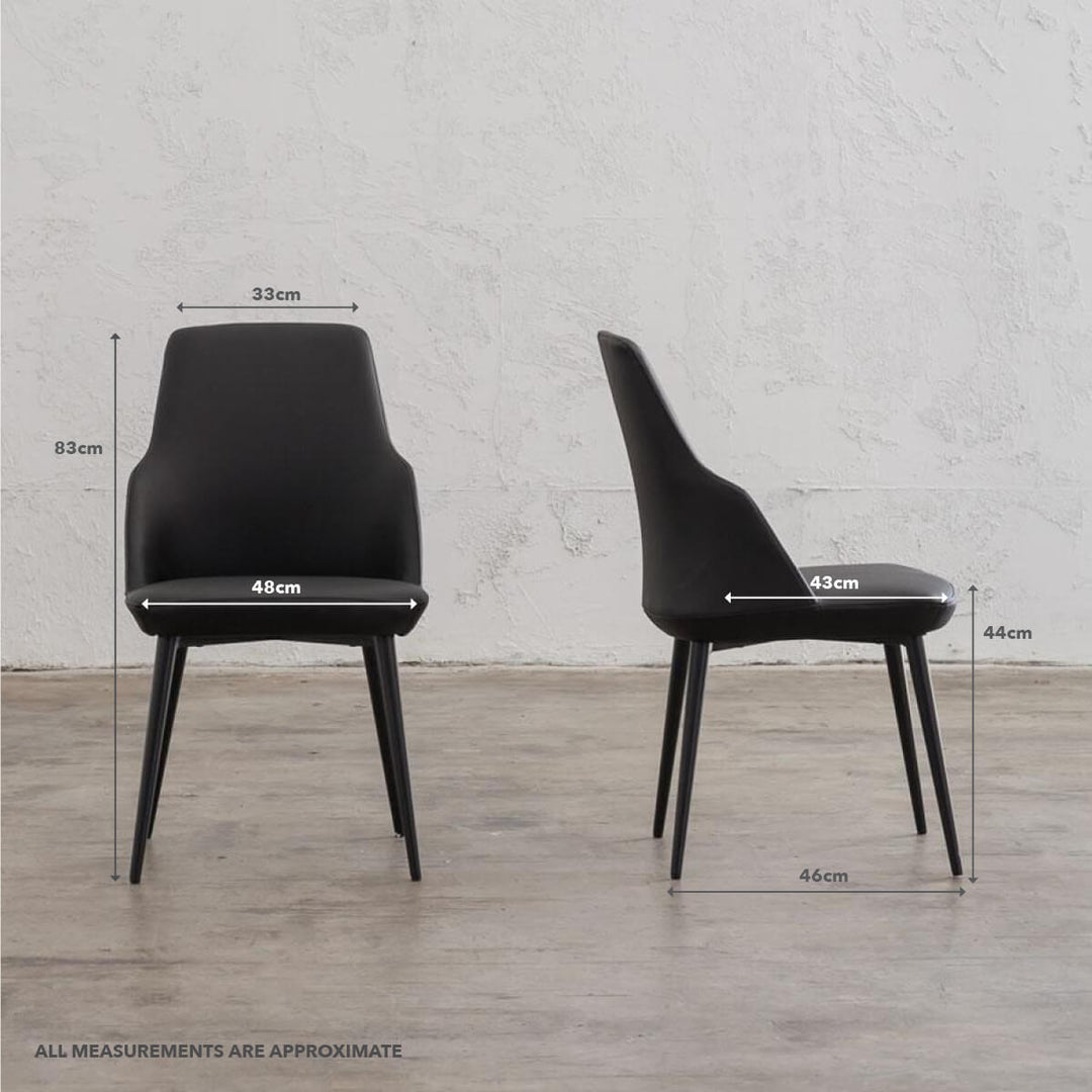 JAKOB DINING CHAIR | MEASUREMENT DIAGRAM