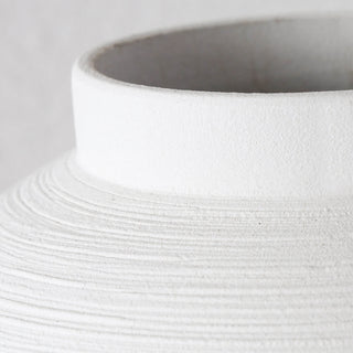 LIVING BY DESIGN EXCLUSIVE  |  KHOLM CERAMIC VASE  |  LARGE  |  NATURAL WHITE CERAMIC