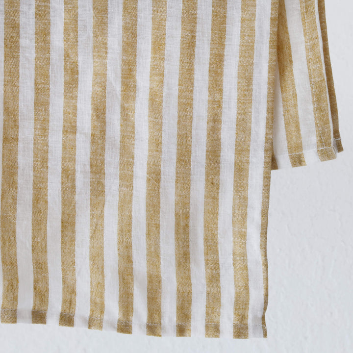 FRONTERA AWNING STRIPE KITCHEN TEA TOWEL BUNDLE X2  |   50X70CM  |  AMBER