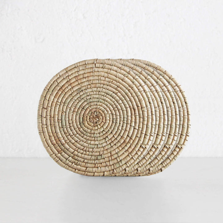 KOJO WOVEN ROUND PLACEMAT BUNDLE | SET OF 4