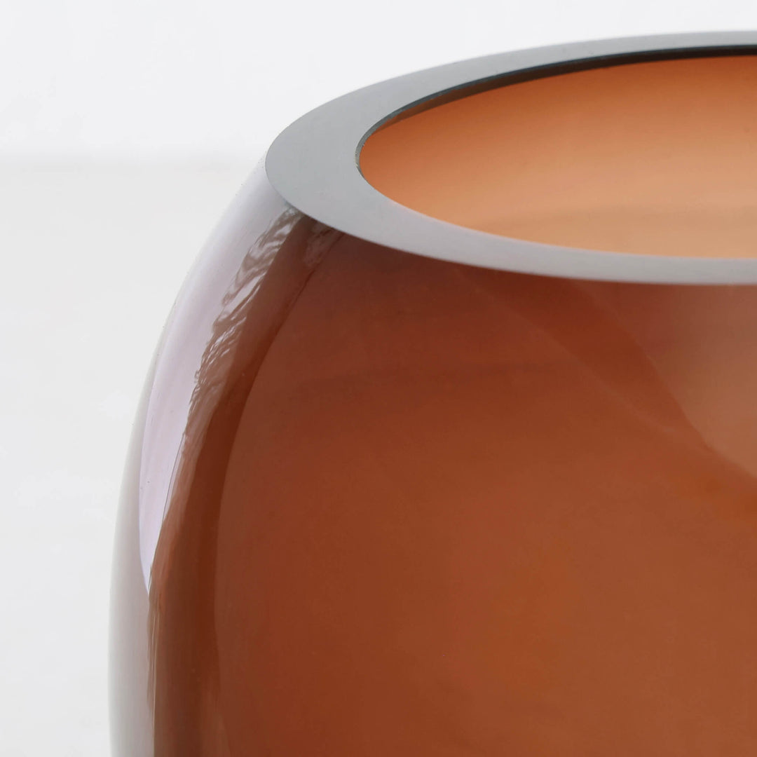 KONIN VASE |  22CM  |  RUST CLAY GLASS