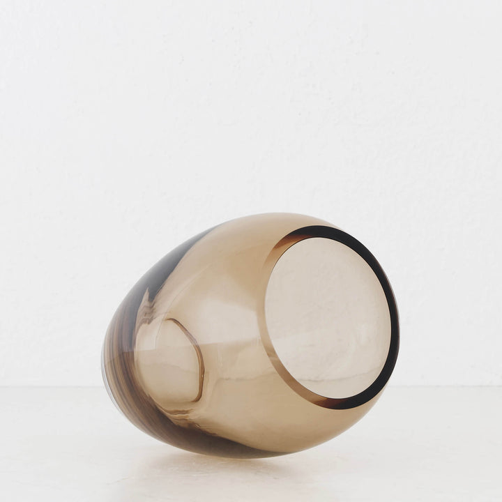 KONIN VASE |  22CM  |  SMOKED BRONZE GLASS