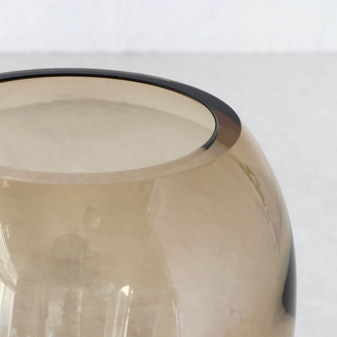 KONIN VASE |  22CM  |  SMOKED BRONZE GLASS