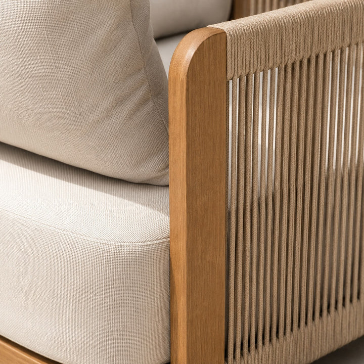 LAGO DI GARDA OUTDOOR 4 PIECE SETTING  |  BIRCH ASH ALUMINIUM FRAME