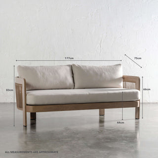 LAGO DI GARDA OUTDOOR 4 PIECE SETTING  |  BIRCH ASH ALUMINIUM FRAME MEASUREMENTS