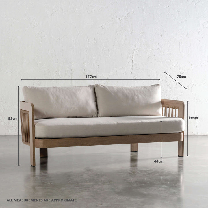LAGO DI GARDA OUTDOOR 4 PIECE SETTING  |  BIRCH ASH ALUMINIUM FRAME MEASUREMENTS