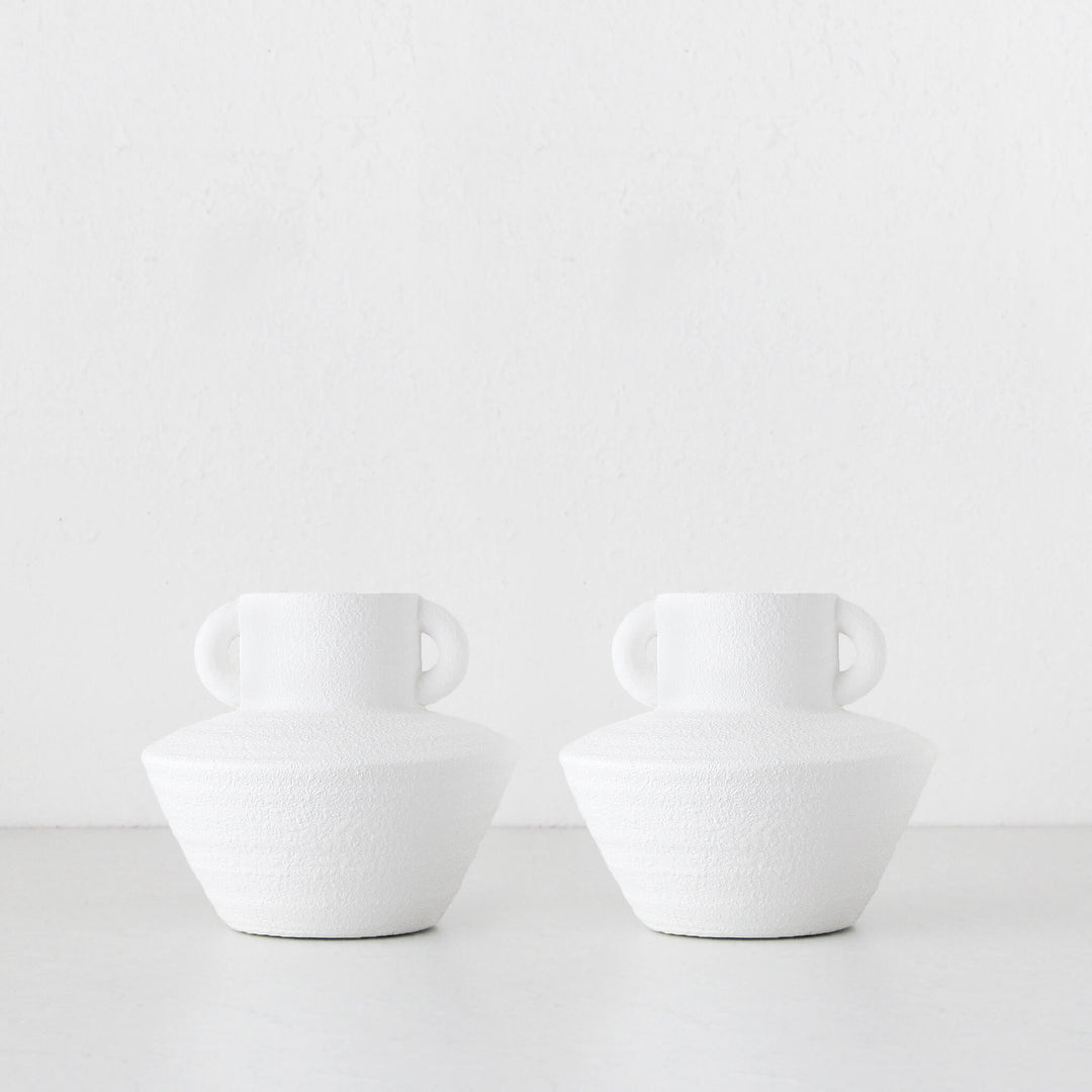 LAILA POT BUNDLE X2  |  WHITE TERRACOTTA  |  SMALL