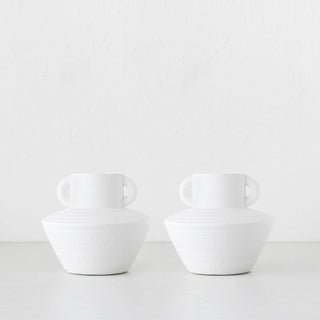 LAILA POT BUNDLE X2  |  WHITE TERRACOTTA  |  SMALL