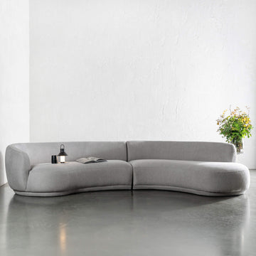 Langton Curved Modular Sofa  |  Flooded Gum Wisp