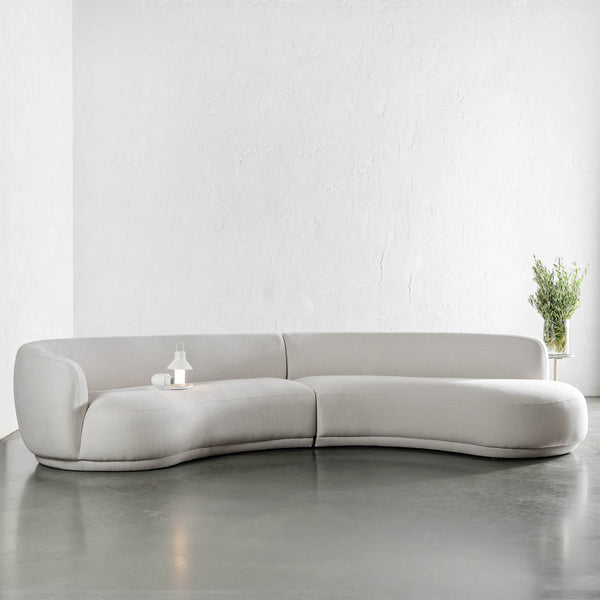 Langton Curved Modular Sofa  |  Canyon Sand Haze