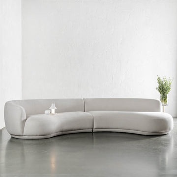 Langton Curved Modular Sofa  |  Canyon Sand Haze