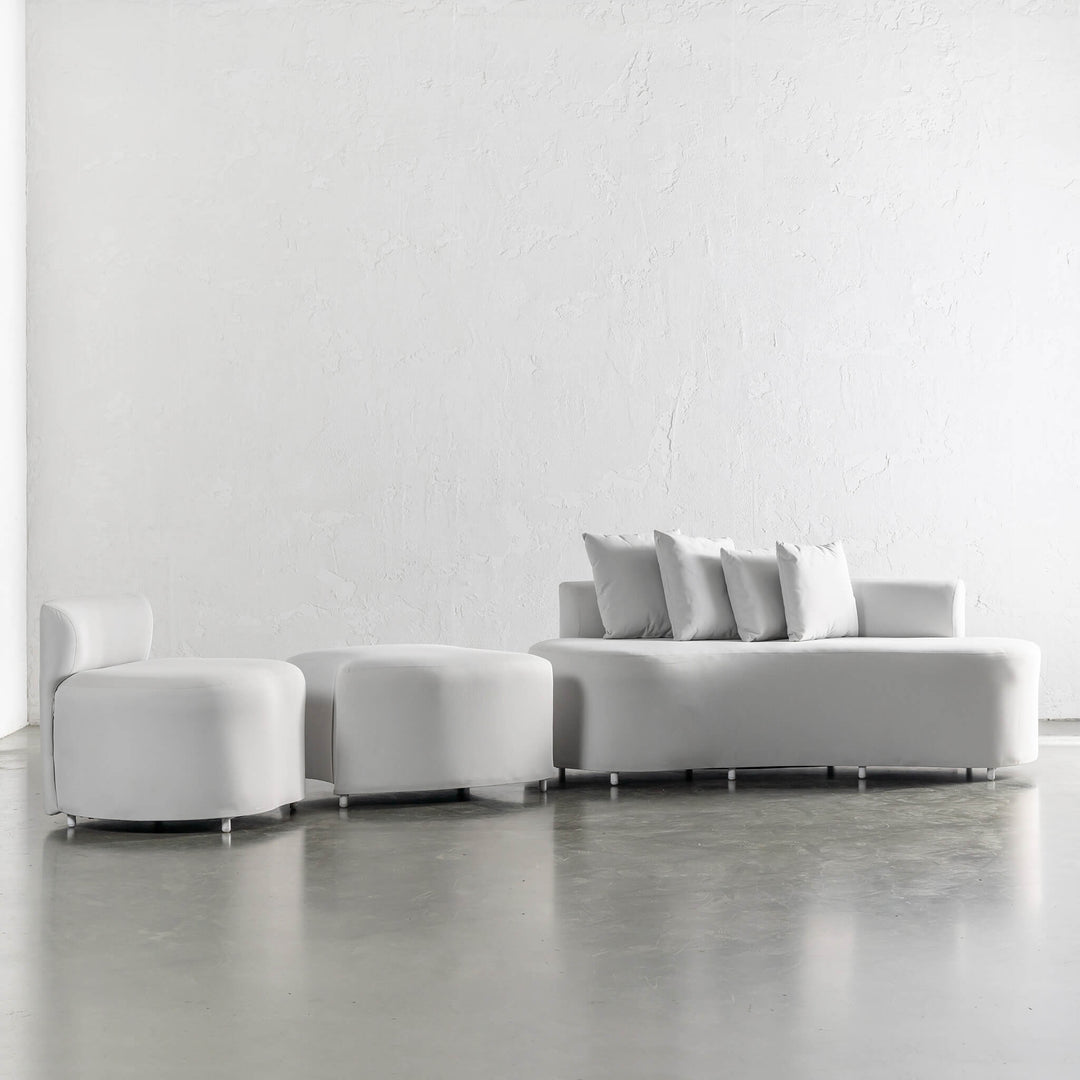 LAS COSTES OUTDOOR 3 PIECE LOUNGE BUNDLE  |  LIMED GAUZE