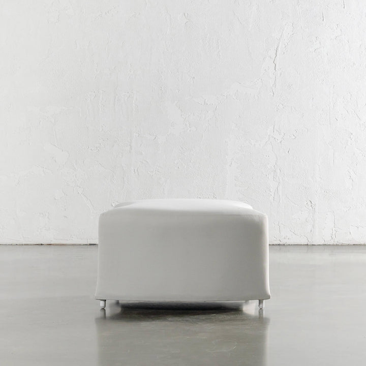 LAS COSTES OUTDOOR OTTOMAN  |  LIMED GAUZE